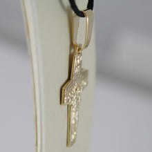 Load image into Gallery viewer, SOLID 18K YELLOW GOLD GOOD SHEPHERD POPE FRANCIS CROSS, FRANCESCO, MADE IN ITALY.