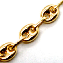 Load image into Gallery viewer, 18k yellow gold big mariner chain 4 mm, 20 inches, italy made, rounded necklace.