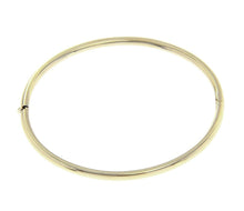 Load image into Gallery viewer, 18K WHITE GOLD BRACELET RIGID BANGLE, 3mm OVAL ROUNDED TUBE SMOOTH.