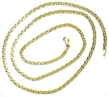 Charger l'image dans la galerie, 18K YELLOW GOLD CHAIN TYGER EYE LINKS THICKNESS 3mm, 0.12" LENGTH 60cm, 23.6".