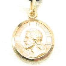 Load image into Gallery viewer, solid 18k yellow gold Jesus Christ Redeemer 17mm medal, pendant, very detailed.