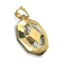 Load image into Gallery viewer, 18k yellow white gold 18mm 0.7" double layer compass, wind rose pendant.