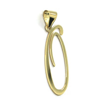Load image into Gallery viewer, SOLID 18K YELLOW GOLD PENDANT FLAT INITIAL LETTER O, 27mm, 1.1 INCHES.