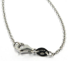 Load image into Gallery viewer, 18k white gold necklace, baby, child, girl, daughter pendant diamonds rolo chain.