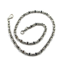 Load image into Gallery viewer, 18K WHITE GOLD ANKLET 9.8" 25cm, OVAL MARINER ROUNDED LINKS 3mm, MADE IN ITALY.