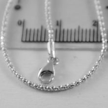 Cargar imagen en el visor de la galería, 18k white gold bracelet small basket round tube popcorn link 1 mm.