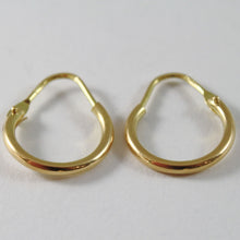 Load image into Gallery viewer, 18K YELLOW GOLD ROUND CIRCLE EARRINGS DIAMETER 10 MM WIDTH 1.7 MM, MADE IN ITALY.