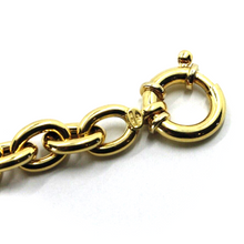 Cargar imagen en el visor de la galería, 18k yellow gold chain necklace 17.7" round puffed circle rolo 10.5x8.5mm ovals.