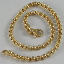 Cargar imagen en el visor de la galería, SOLID 18K YELLOW GOLD BRACELET WITH ROUND CIRCLE ROLO LINK, 2.5 MM MADE IN ITALY.