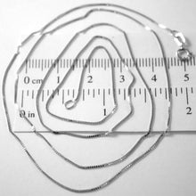 Load image into Gallery viewer, 18k white gold chain necklace 0.5 mm mini venetian link 15.75 in. made in Italy.