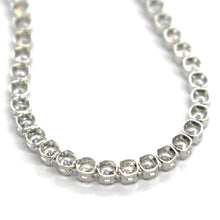 Cargar imagen en el visor de la galería, 18k white gold tennis bracelet cubic zirconia 2.5 mm adjustable sliding closure.