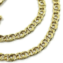 Charger l'image dans la galerie, 18K YELLOW GOLD BRACELET TYGER EYE LINKS THICKNESS 3mm, 0.12" LENGTH 21cm, 8.3".