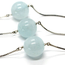 Charger l'image dans la galerie, 18k white gold necklace venetian chain faceted drop citrine & big aquamarine.