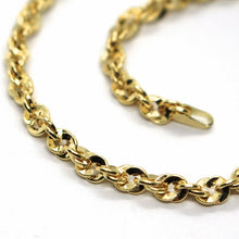Load image into Gallery viewer, 18K YELLOW GOLD ROPE CHAIN, 23.6 INCHES BRAIDED INFINITE FACETED ALTERNATE LINK.