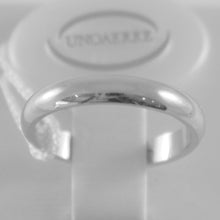 Load image into Gallery viewer, SOLID 18K WHITE GOLD WEDDING BAND UNOAERRE RING 4 GRAMS MARRIAGE MADE IN ITALY.