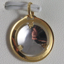 Load image into Gallery viewer, SOLID 18K WHITE YELLOW GOLD MEDAL MARIA & JESUS CHRIST ENGRAVABLE, MADE IN ITALY.