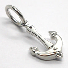 Load image into Gallery viewer, SOLID 18K WHITE GOLD PENDANT, NAUTICAL ANCHOR, LENGTH 0.85 INCHES, MADE IN ITALY.