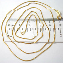 Load image into Gallery viewer, 18K YELLOW GOLD CHAIN NECKLACE 0.5 mm MINI VENETIAN LINK 24 INCHES MADE IN ITALY.