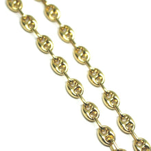 Load image into Gallery viewer, 18k yellow gold mariner bracelet 5 mm, 7.5 inches, anchor rounded oval link.