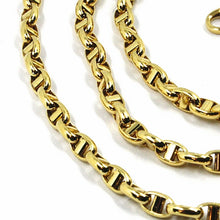 Load image into Gallery viewer, 9K YELLOW GOLD NAUTICAL MARINER CHAIN OVALS 3.5 MM THICKNESS, 20 INCHES, 50 CM.