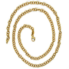 Cargar imagen en el visor de la galería, 18K YELLOW GOLD CHAIN 23.60 INCHES, ROUND CIRCLE ROLO LINK, DIAMETER 4 MM.