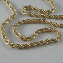Load image into Gallery viewer, 9K YELLOW GOLD ROPE CHAIN, 15.75, BRAID ROPE CORD, NECKLACE, MADE IN ITALY, 9K.