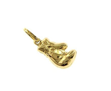 Load image into Gallery viewer, 18K YELLOW GOLD SMALL 10mm 0.4" BOXING GLOVE BOXE PENDANT, MADE IN ITALY.