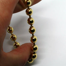 Cargar imagen en el visor de la galería, 18k yellow gold bracelet, semirigid, elastic, big 8 mm smooth balls spheres.