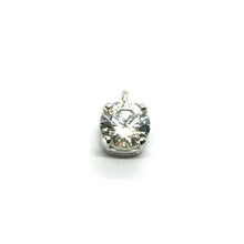 Load image into Gallery viewer, SOLID 18K WHITE GOLD 6mm ROUND 1.5 carats ZIRCONIA PENDANT, MADE IN ITALY.