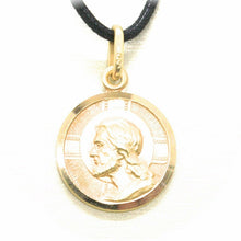 Load image into Gallery viewer, solid 18k yellow gold Jesus Christ Redeemer small 11mm medal, pendant, very detailed.
