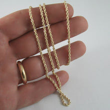 Load image into Gallery viewer, 9K YELLOW GOLD ROPE CHAIN, 15.75, BRAID ROPE CORD, NECKLACE, MADE IN ITALY, 9K.