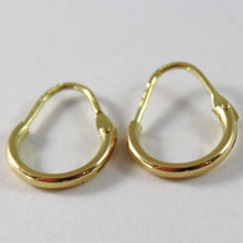 Load image into Gallery viewer, 18K YELLOW GOLD ROUND CIRCLE EARRINGS DIAMETER 8 MM WIDTH 1.7 MM, MADE IN ITALY.