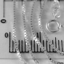 Load image into Gallery viewer, 18k white gold chain 1 mm venetian square link 19.68 inches, made in Italy.
