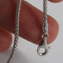 Cargar imagen en el visor de la galería, 18k white gold bracelet, basket round popcorn 2mm link, 7.50".