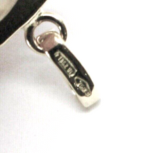 Charger l'image dans la galerie, 18k white gold pendant charm small initial letter V, 10mm, 0.4", with diamond.