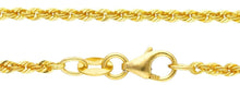 Load image into Gallery viewer, SOLID 18K YELLOW GOLD CHAIN NECKLACE 1.5mm ROPE BRAIDED 50cm 20", MADE IN ITALY.