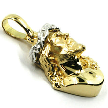 Load image into Gallery viewer, 18k yellow white gold Ecce Homo Jesus Christ face incredibly detailed 26mm pendant.