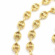 Cargar imagen en el visor de la galería, 18k yellow gold big mariner chain 5 mm, 20 inches, anchor puffed necklace.