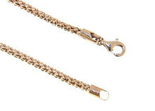 Charger l'image dans la galerie, 18k rose gold basket rounded 2.8mm tube basket popcorn chain necklace, 18".