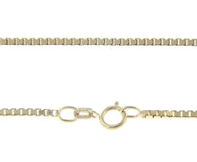 Load image into Gallery viewer, SOLID 18K WHITE GOLD CHAIN 1.5mm VENETIAN SQUARE BOX 20", 50 cm, MADE IN ITALY.