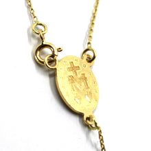 Cargar imagen en el visor de la galería, 18k yellow gold 60cm 24" rosary necklace black onyx 4-6mm spheres, cross & medal.