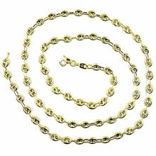 Load image into Gallery viewer, 9K YELLOW GOLD NAUTICAL MARINER CHAIN OVALS 4 MM THICKNESS, 20 INCHES, 50 CM.