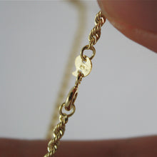 Load image into Gallery viewer, 9K YELLOW GOLD ROPE CHAIN, 15.75, BRAID ROPE CORD, NECKLACE, MADE IN ITALY, 9K.