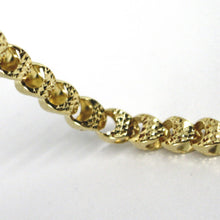 Cargar imagen en el visor de la galería, 18K YELLOW GOLD CHAIN, BIG ROUNDED DIAMOND CUT OVAL DROPS 6 MM, ROUNDED, 18".