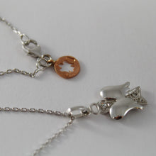 Load image into Gallery viewer, ROBERTO GIANNOTTI 9K WHITE GOLD DIAMOND CUT CHAIN & ANGEL PENDANT MADE IN ITALY.