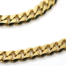 Load image into Gallery viewer, SOLID 18K GOLD BRACELET GOURMETTE CUBAN CURB FLAT 3.5 MM LINK, 20cm 7.9" ITALY.