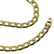 Load image into Gallery viewer, SOLID 18K GOLD GOURMETTE CUBAN CURB LINKS CHAIN 4mm, 20", STRONG BRIGHT NECKLACE.