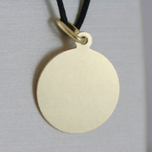 Load image into Gallery viewer, 18k yellow gold Senora Lady of Lourdes 17 mm round medal Virgin Mary pendant.