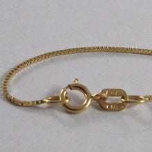 Cargar imagen en el visor de la galería, 18K YELLOW GOLD CHAIN MINI 0.7 MM VENETIAN SQUARE LINK 23.62 INCH. MADE IN ITALY.