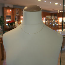 Cargar imagen en el visor de la galería, 18K YELLOW GOLD CHAIN NECKLACE 0.5 mm MINI VENETIAN LINK 15.75 IN. MADE IN ITALY.